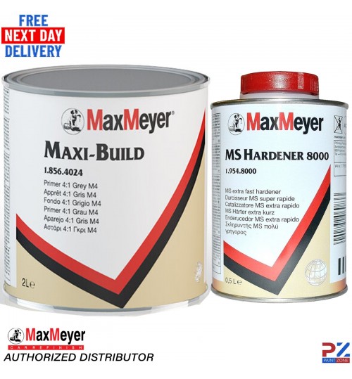 Max Meyer Maxi Build 4024 Grey 2K HS Primer 2L + 8000 Hardener 500ml Kit